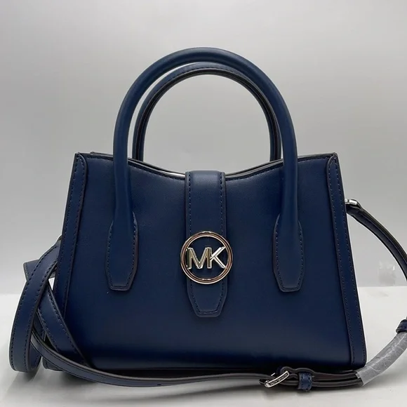 MICHAEL KORS
Gabby Small Faux Leather Satchel
COLOR NAVY
NWT - Picture 12 of 16